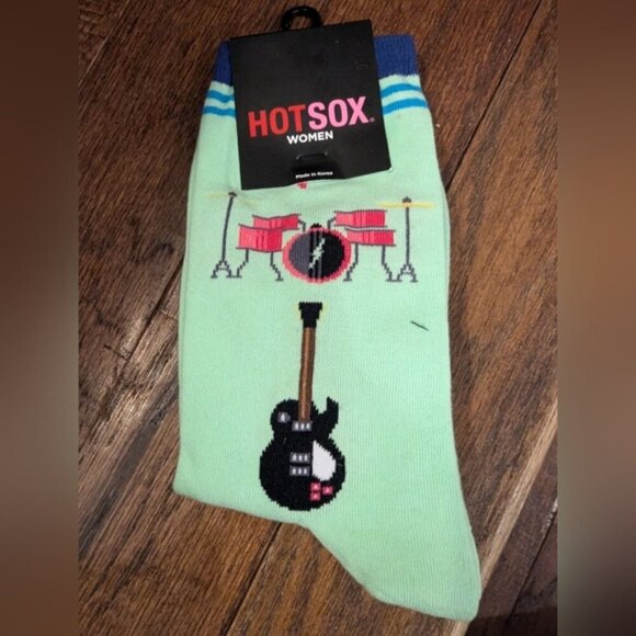 Hotsox Garage Band Socks 1 Pair women's SIZE 4-10 1/2 - Picture 2 of 5
